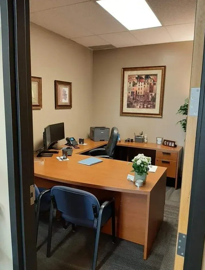 Agent desk interior, Thompson Insurance Agency Fort Collins office